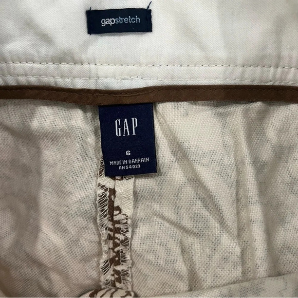 Gap Stretch Brown and Cream Cropped Pants - Picture 7 of 7